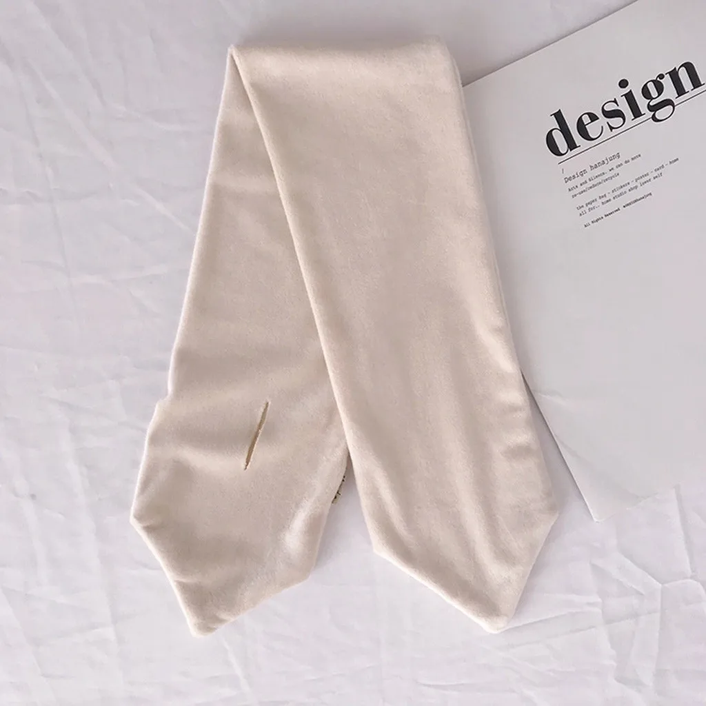 Осенне-зимний женский бархатный однотонный теплый шарф модный Повседневный