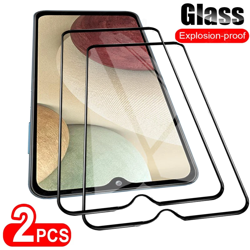 

2 PCS Full Cover Protective Glass for Samsung A12 Screen Protector Films For Galaxy A12 A02 A02S M02 M02S M12 M32 Glass Film