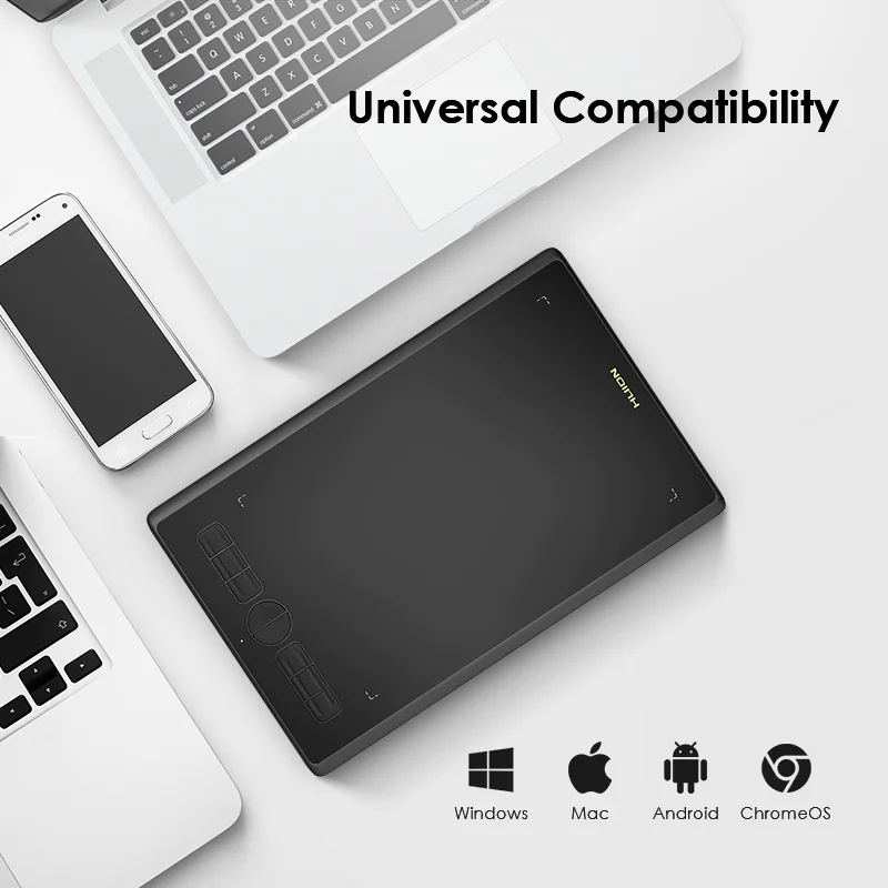 Графический планшет HUION H580X INSPIROY цифровой для рисования 8x5 дюймов ручка PW100 не