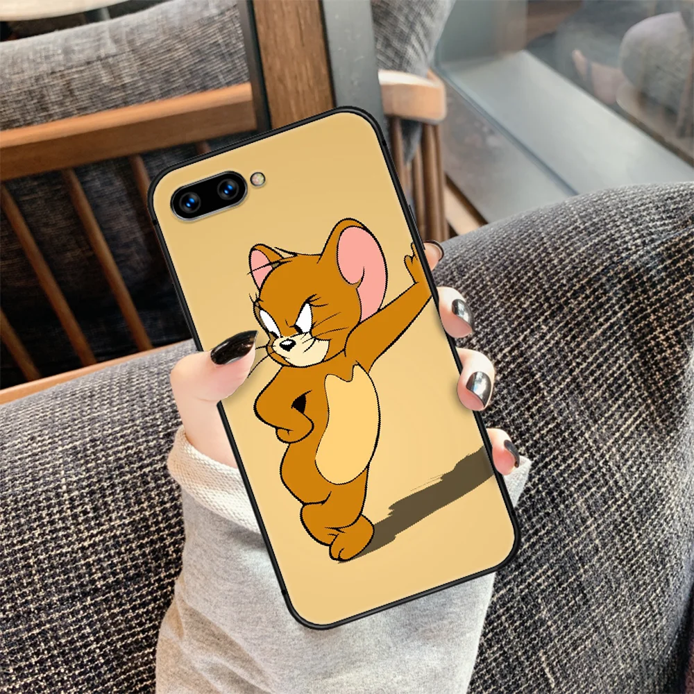 

Cartoon Cat Tom and mouse Jerry Phone Case Cover Hull For HUAWEI honor 7a 8s 8a 8x 9 9x 10 20 i Lite Pro black Cover Tpu Back