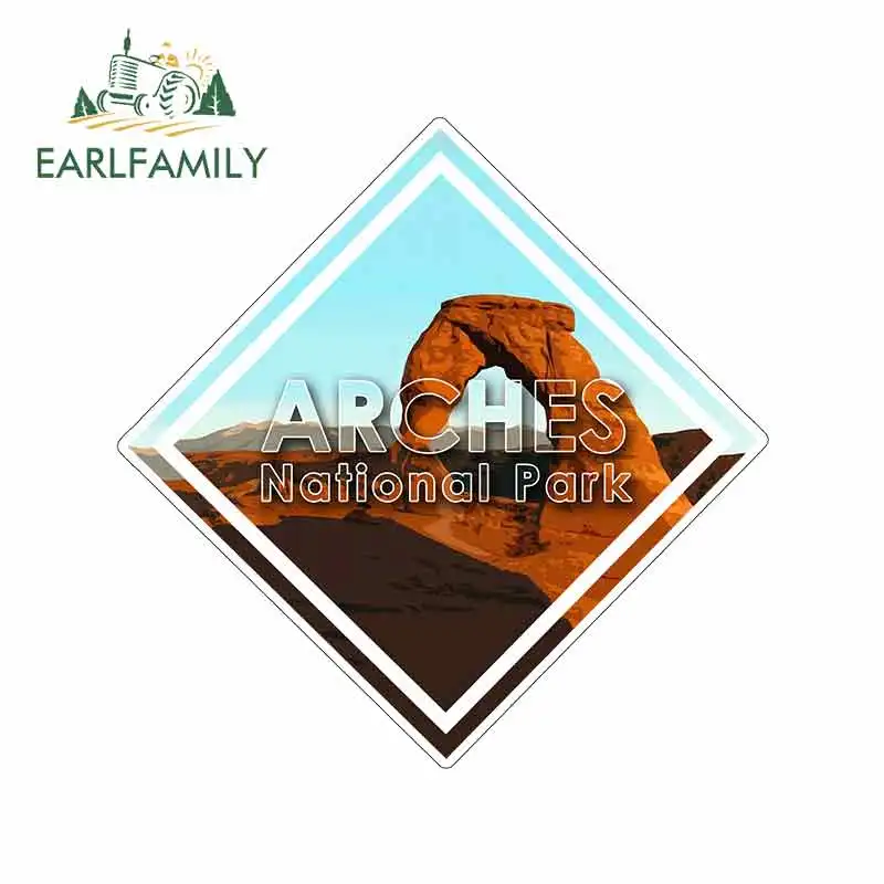 

EARLFAMILY 13cm x 12.9cm for Arches National Park Sign Car Stickers Vinyl JDM Bumper Trunk Truck Graphics Waterproof Anime Decal