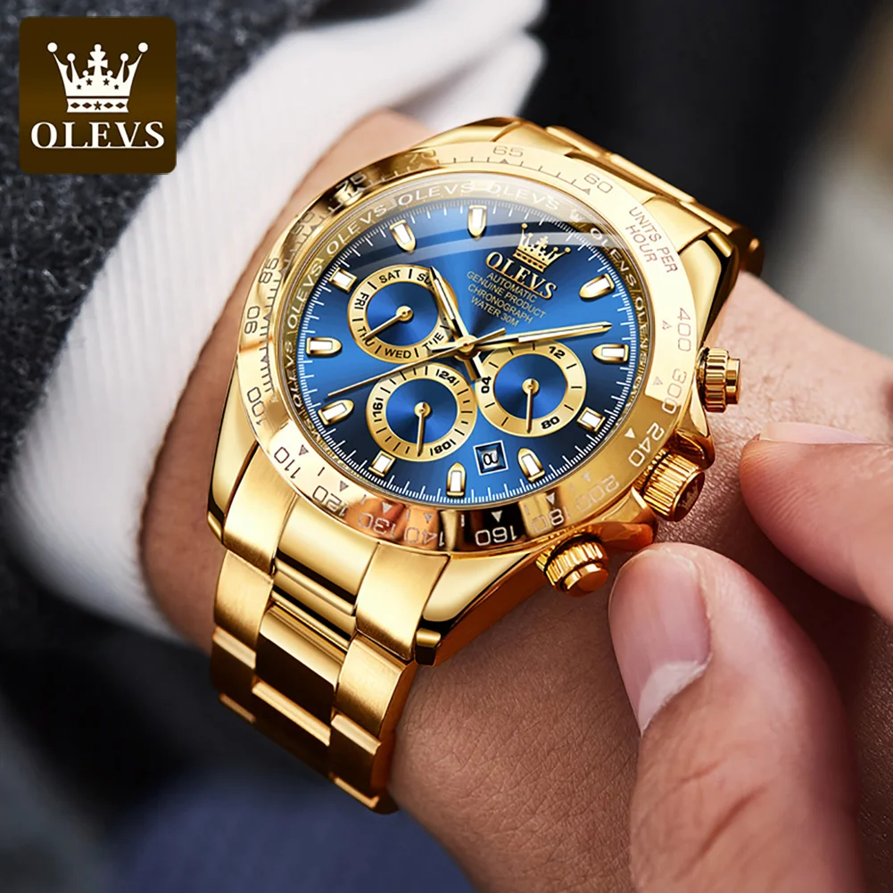 OLEVS Multifunction Men Watches Luxury Famous Top Brand Men's Fashion Casual Dress Watch Automatic Mechanical Clock Saat 2023