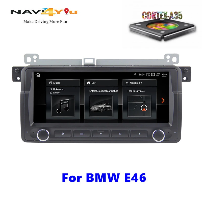 Автомобильный радиоприемник 8 дюйма 2din RK PX30 android10.0 четырехъядерный GPS для BMW E46 M3