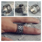 Кольцо с узором в виде пиратского крючка Викинга, новое винтажное мужское кольцо, металлическое посеребренное кольцо в стиле ретро, аксессуары, ювелирные изделия для вечеринок