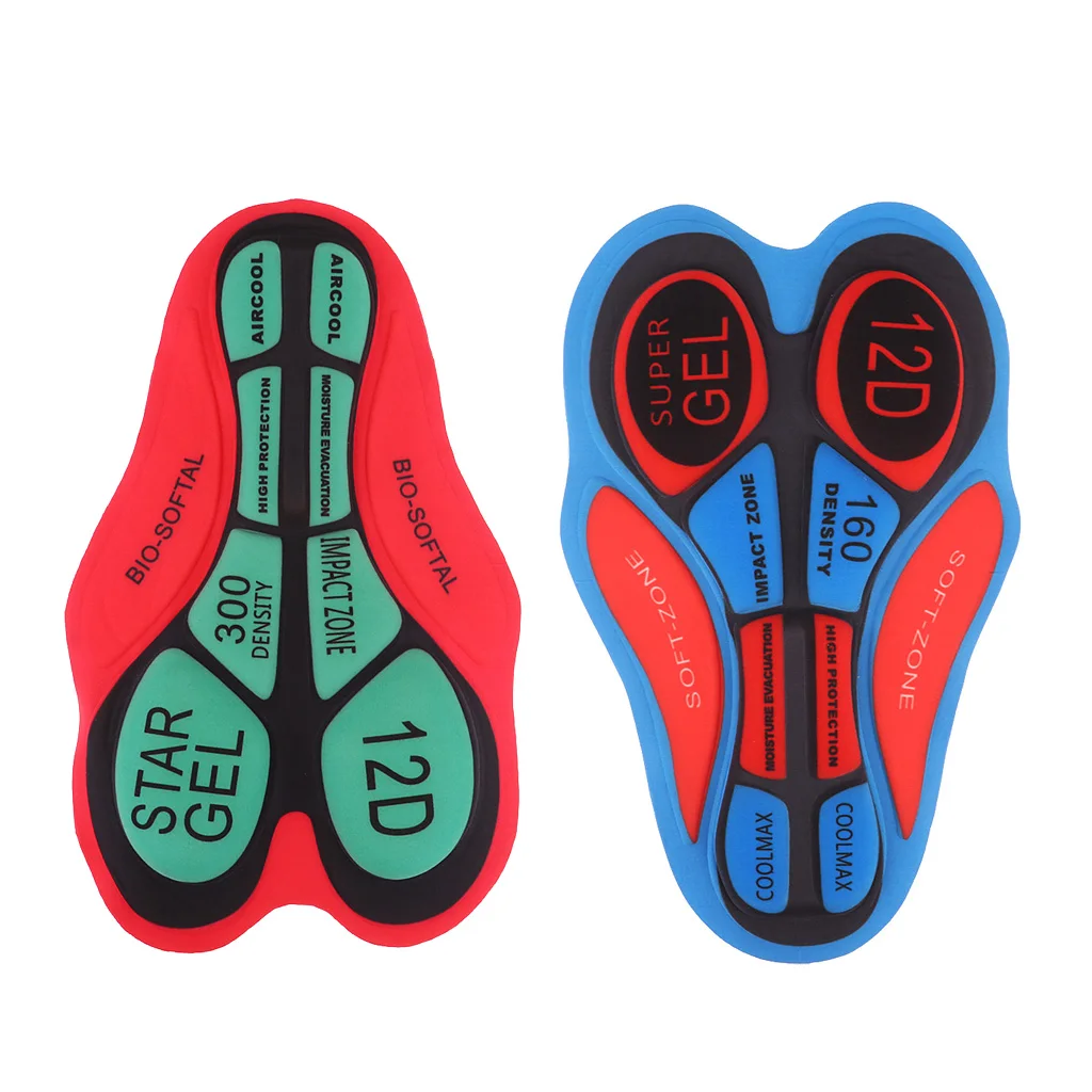 2 шт. велосипедное нижнее белье для велосипеда шорты штаны подушка замена 12D