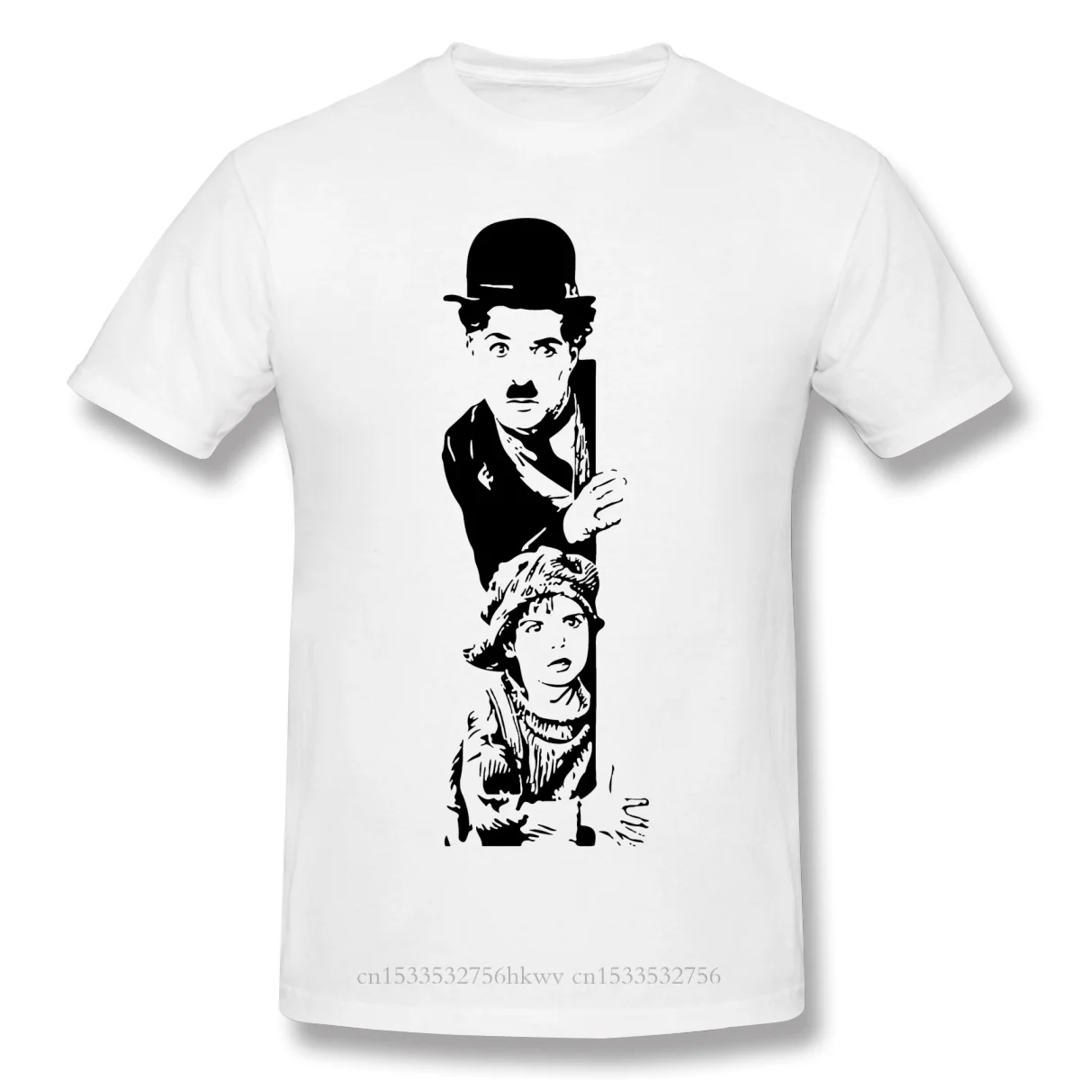 Футболка для мужчин Charlie Chaplin Премиум 100% Хлопок Dark City John Murdoch Inspector Frank Bumstead Suspense Movie
