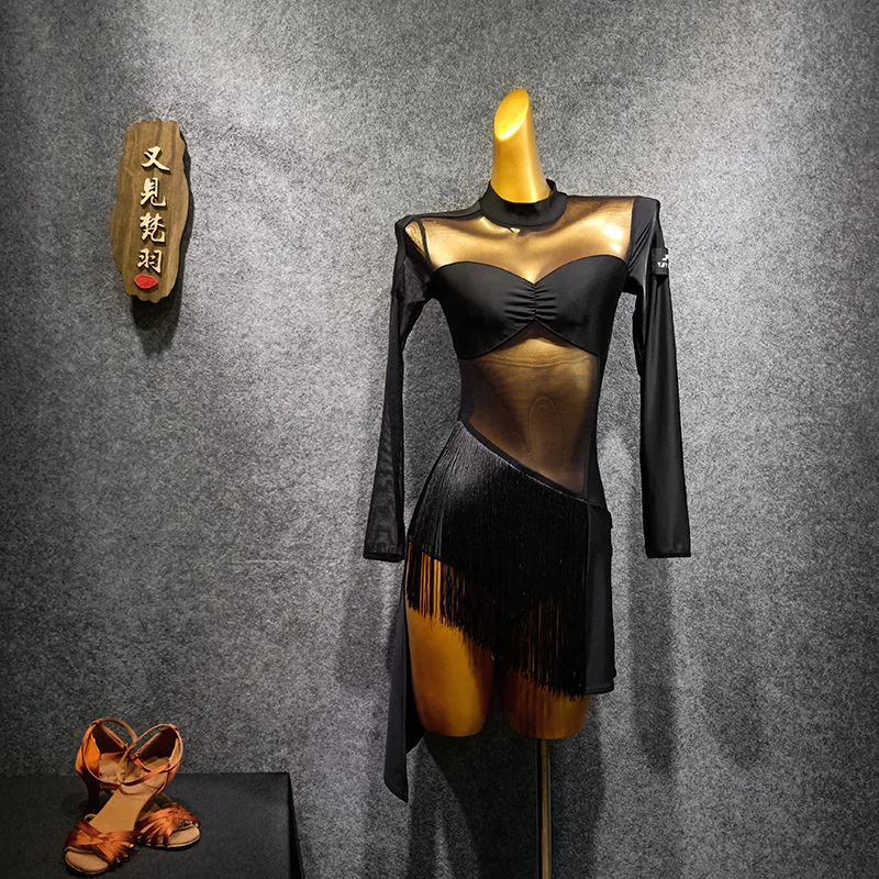 Танцевальная одежда платье для латиноамериканских танцев сексуальные костюмы
