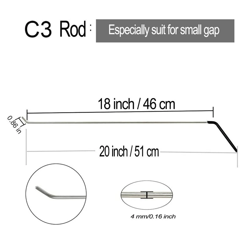 Preço Novas Ferramentas Para Conserto De Porta De Carro, Kit De Remoção De Amassados Sem Pintura, Conjunto Para Conserto Manual De Porta De Carro (4 Peças)