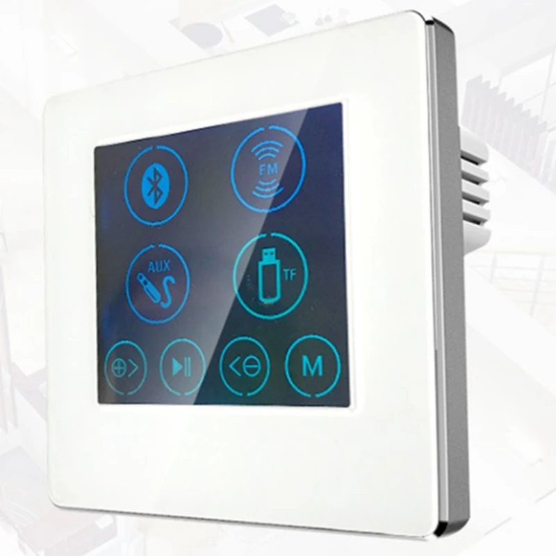 

4 Inch Embedded Hotel Family Smart Home Background Music Player Host Controller Amplifier Press Screen H86B