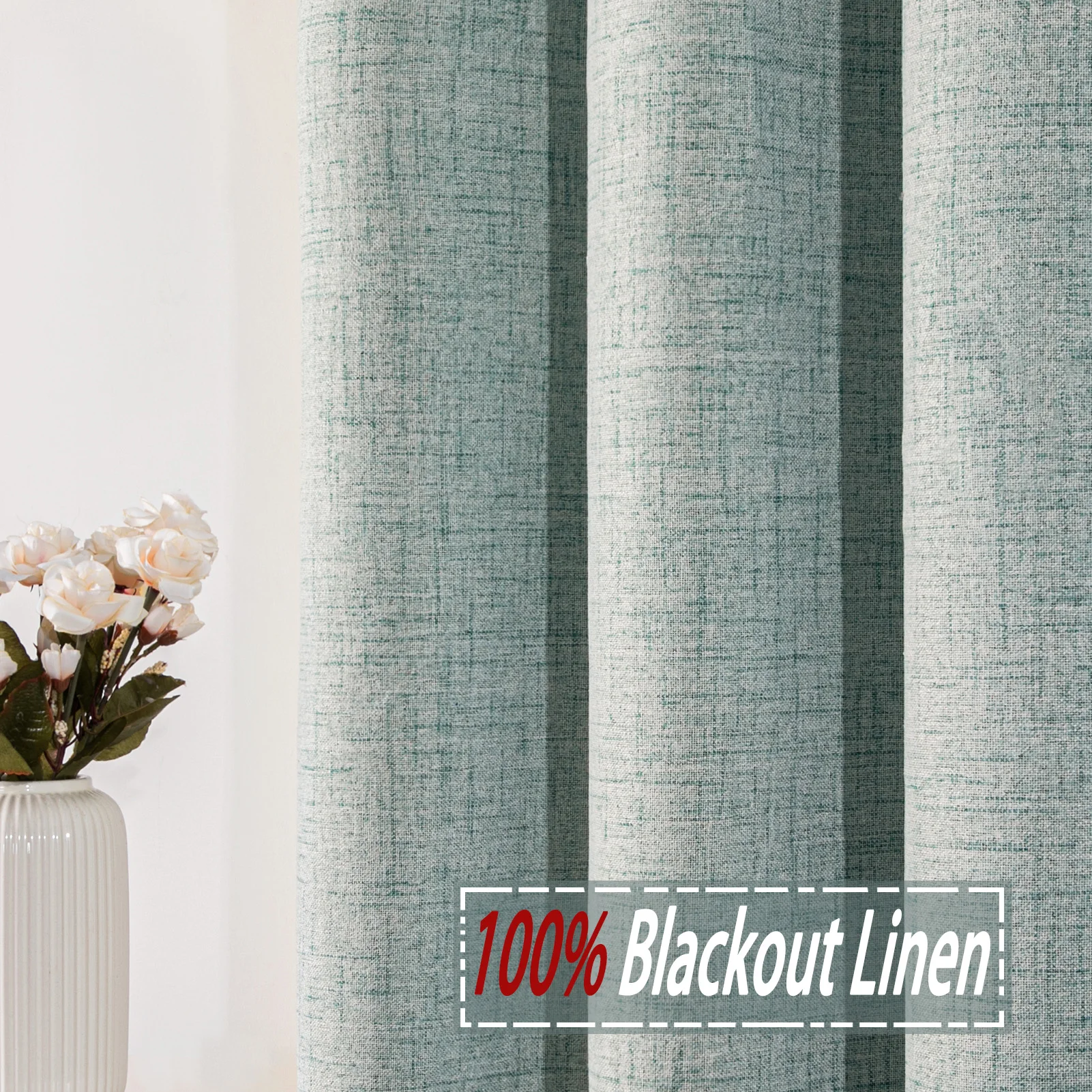 Современные льняные 100% затемняющие шторы для гостиной однотонные занавески