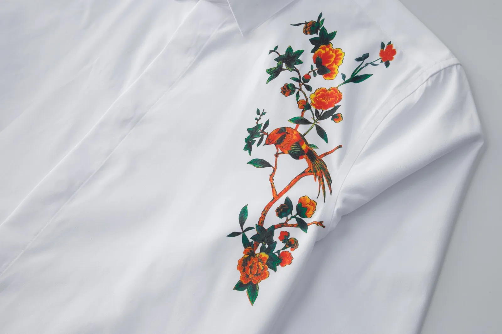 

Flower Male Shirts High Quality Long Sleeve Flora Printed Casual Mens Dress Shirts Slim Party Man Shirts Plus Size 4XL