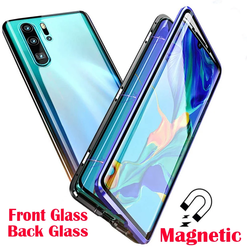 Двусторонний чехол с магнитной адсорбцией на 360 градусов для huawei Honor 20 Lite Pro 10 8X 9X