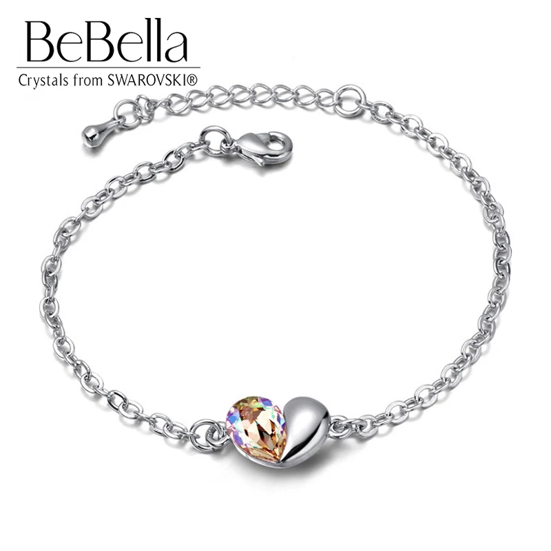 Женский браслет-цепочка BeBella браслет с кристаллами Swarovski ювелирное изделие для