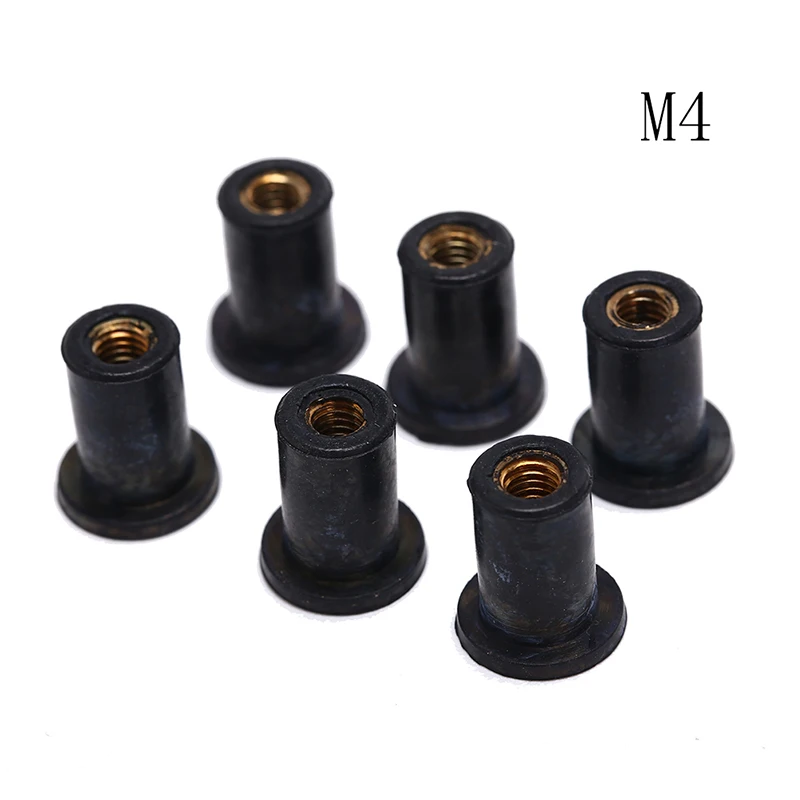 

6pcs M4 Rubber Well Nuts Kayak Accessories Blind Fastener Rivet Fishing Kayak Accessories Jack Nuts Windscreen Wellnuts