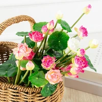artificial flowers no withering decorative full of vitality lotus faux silk artificial flowers for garden