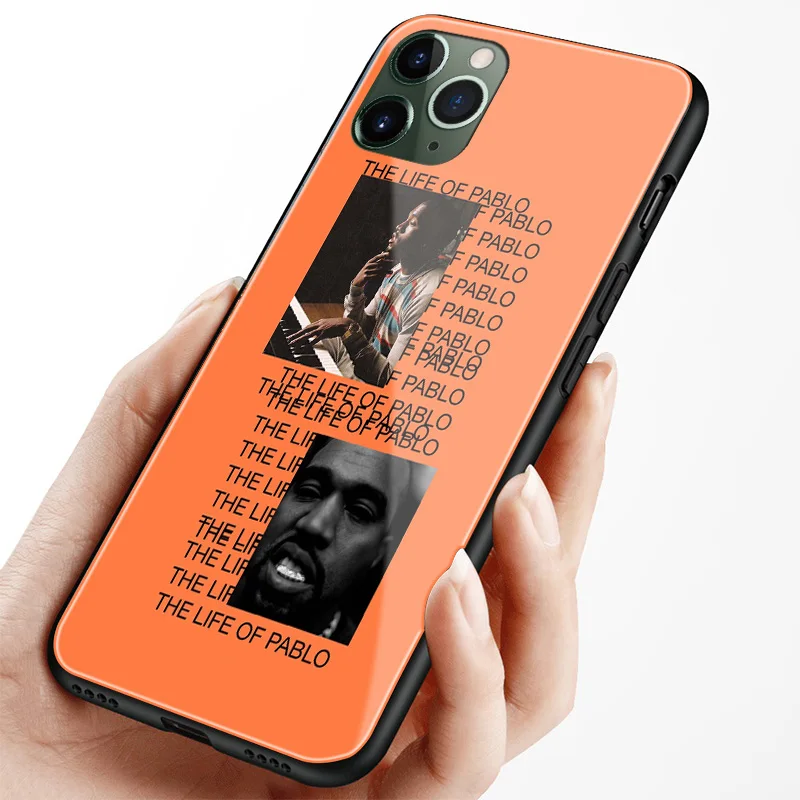 Kanye West Rapper Coque TPU Мягкий силиконовый стеклянный чехол для телефона, чехол для Apple iPhone 6 6s 7 8 Plus X XR XS 11 Pro max