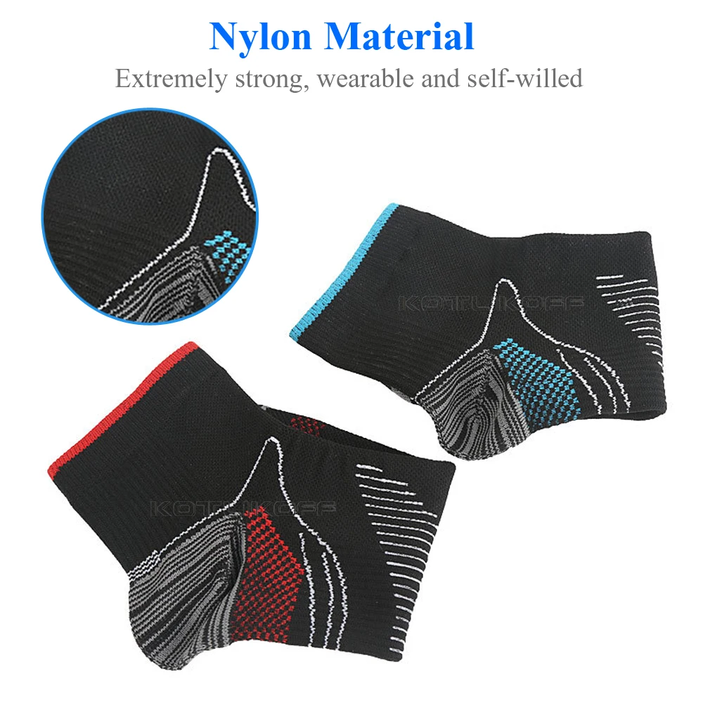 KOTKIKOFF Compression Socks Athletic Medical For Men & Women Ankle Non-Slid Socks Cotton Mesh Top Plantar Fasciitis Insert Socks