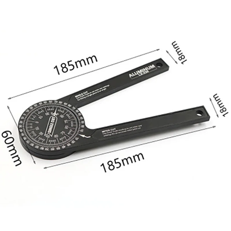 

Woodworking Angle Gauge 360 Horizontal Measuring Tools Square Angle Ruler Angle Detector Protractor Measuring Instrument