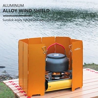 foldable stove windshield portable camping stove outdoor cooker windbreak 9 plates cooking burner windproof screen