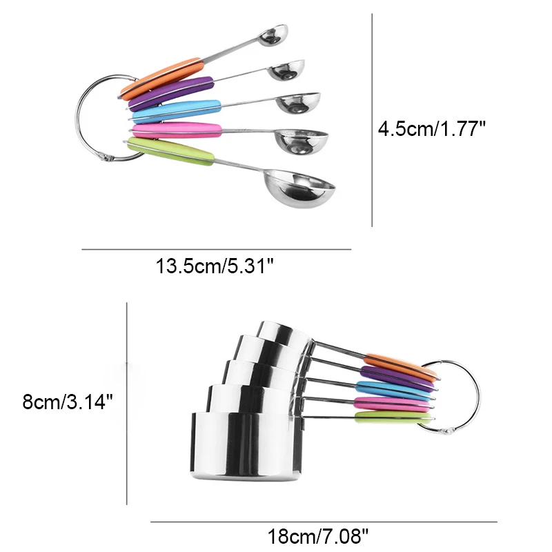 Кухонная утварь из нержавеющей стали силиконовая ручка мерная чашка комплект