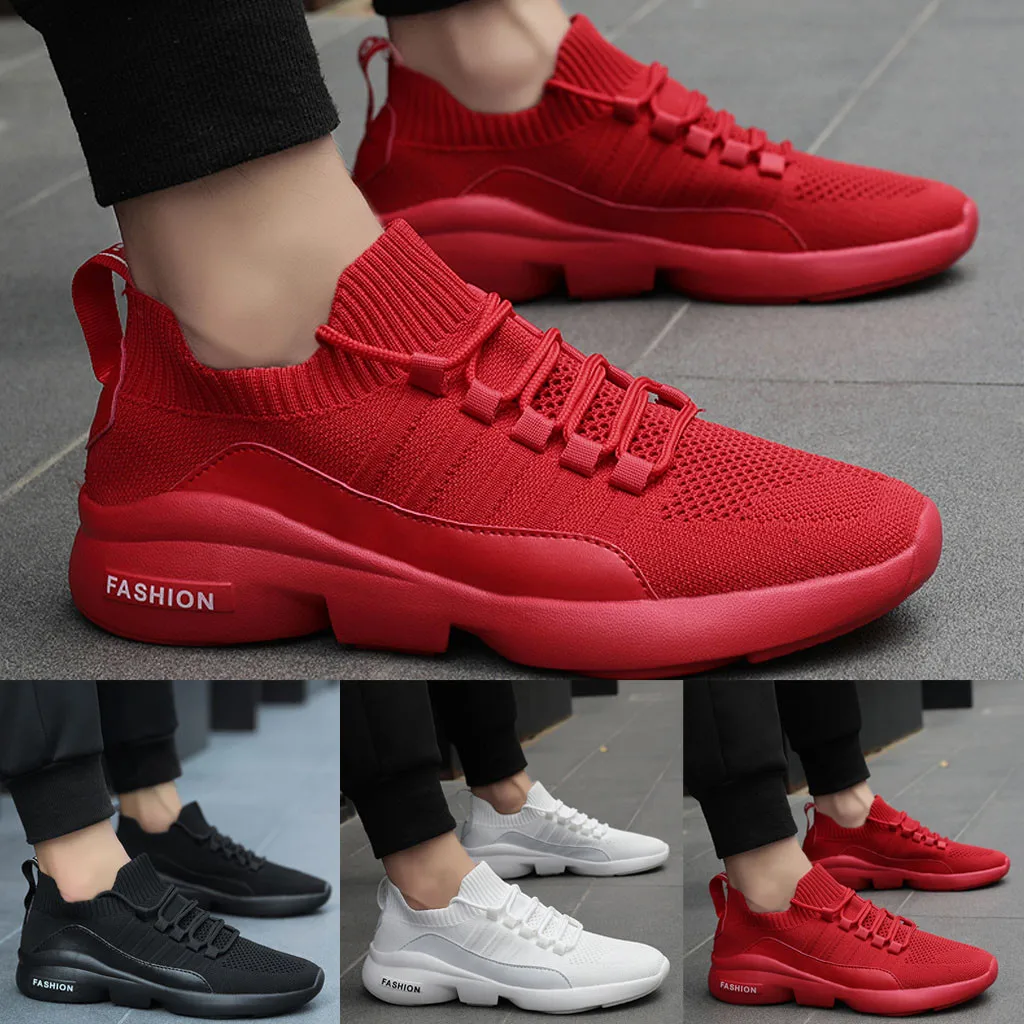 

SAGACE Couple platform sneakers men Mesh Breathable Sneakers Lightweight Shock-Absorbing casual shoes men Sneakers Non-slip new