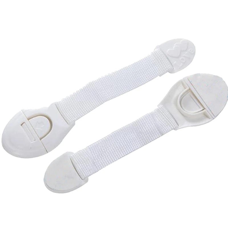 

10 Pieces Of Child Protection Lock Long Drawer Door Cabinet Lock Plastic Child Protection Lock Door Lock