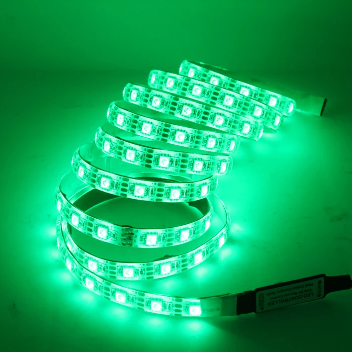 Светодиодный ремень USB зарядное устройство 5V цветная вспышка RGB цвет ТВ фон компьютерный стол пульт дистанционного управления лампа ремень