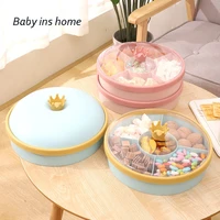 1 and 2 layer 5 compartment food storage tray dried fruit snack plate appetizer serving platter for party candy pastry nuts dish