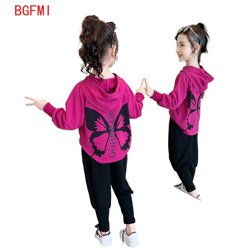 

Tracksuits Kids Clothes Set Spring Autumn Girls Boys Long-sleeved Sports Suits Children Teenage Jacket+Pants 2pcs Sets Clothing