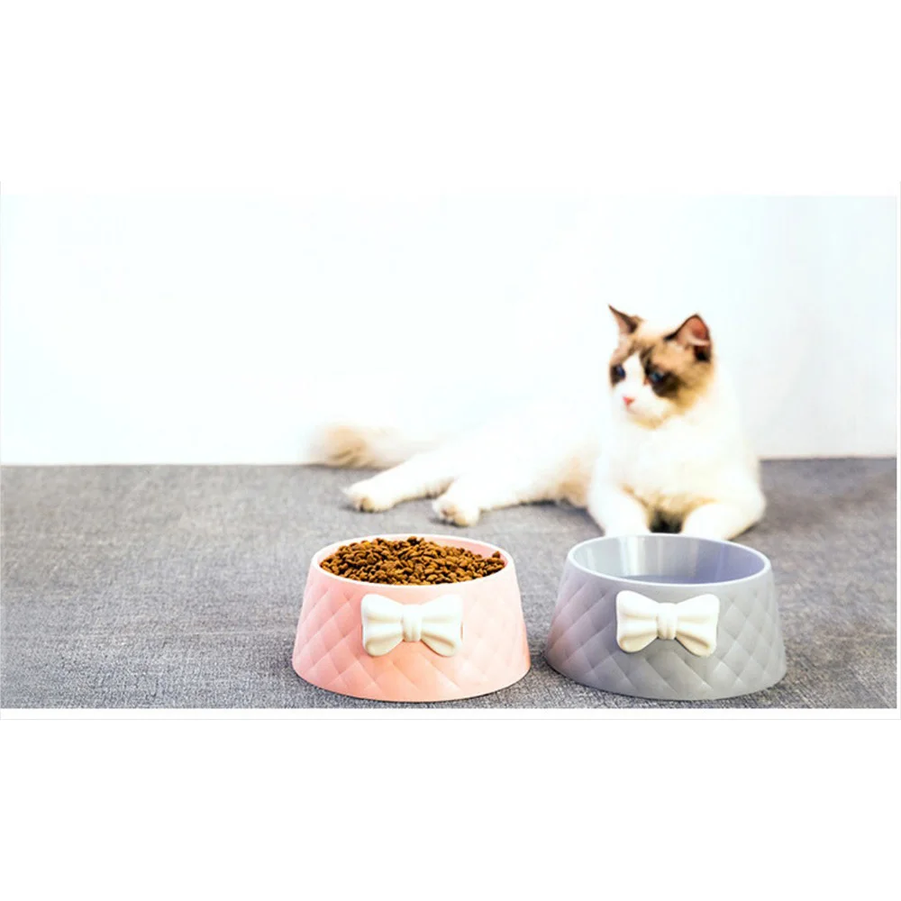 Посуда для домашних питомцев милый бант автоматическая кормушка кошек ПП