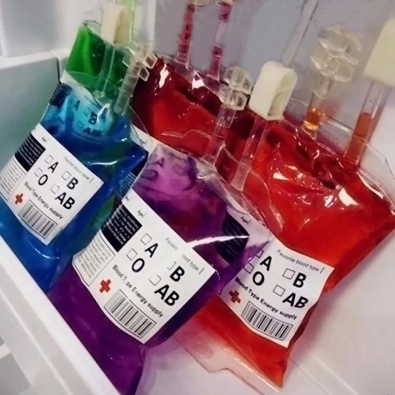 20 шт. многоразовый мешок для крови напитков контейнер Хэллоуина с шприцем