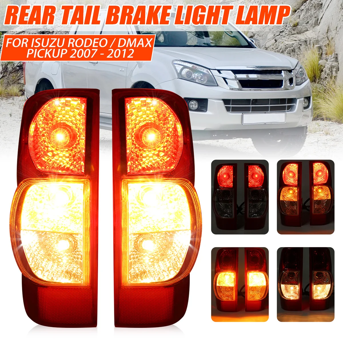 1 пара 12v для хвостовой части автомобиля светильник с лампой Isuzu Rodeo DMax пикап 2007 2008
