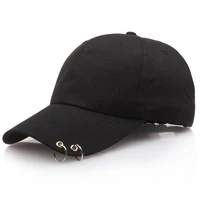 high quality adjustable baseball hat with ring outdoor sports sun cap for women men fashion snapback hat gorras de b%c3%a9isbol