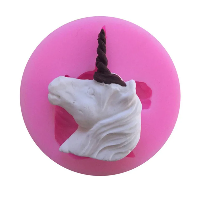 Форма для выпечки 3d череп Единорог силиконовая форма торта мини помадка