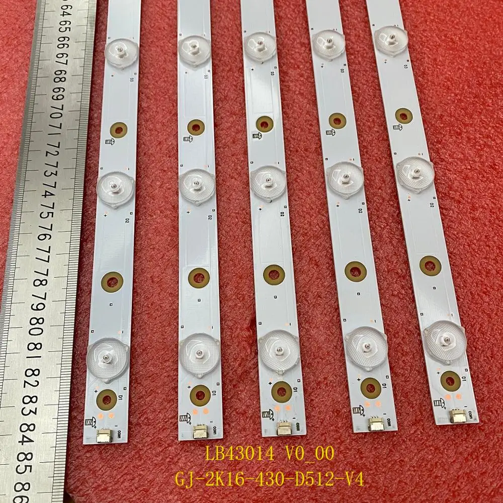 5 шт. светодиодный подсветка полосы для 43PUT6101 43PUS6551 43PUS6401 LB43014 V0_00 43PUS6501 43PUS6101 43PUS6201