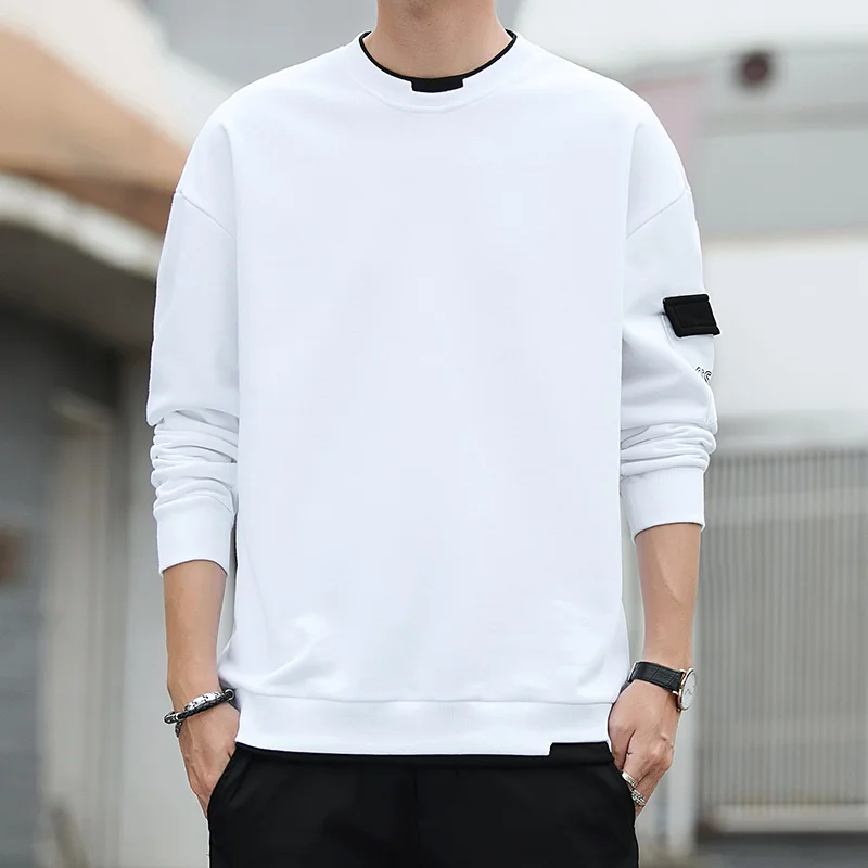 

Spring Men Hoodies Sweatshirts Long Sleeve Tops Solid Casual Pullover Mens Sweatshirt Brand Coats Autumn Outerwear Hip Hop