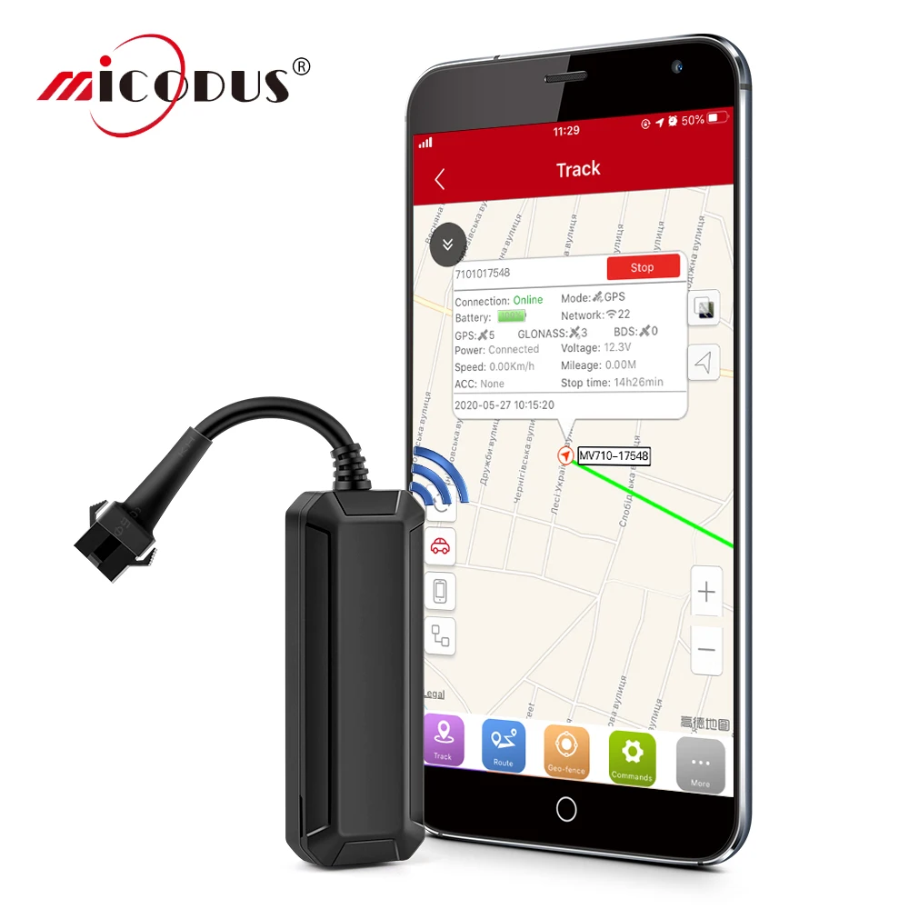 

Mini Car GPS Tracker Vehicle GPS Locator Micodus Free APP MV710 Cut off Fuel ACC Alarm Real Time Tracking Geo Fence Tow Alarm