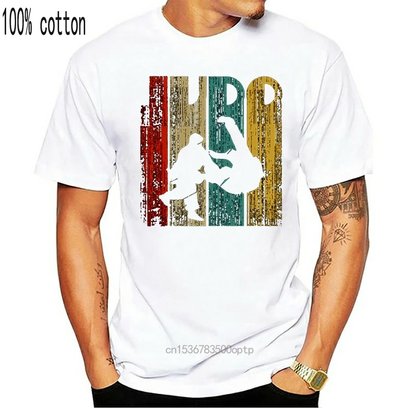 Изготовленный На Заказ дзюдо в винтажном стиле футболка для мужчин хлопок наряд