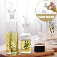kitchen glass oil seasoning bottle household transparent glass olive oil vinegar bottle soy sauce spout pourer kitchen supplies