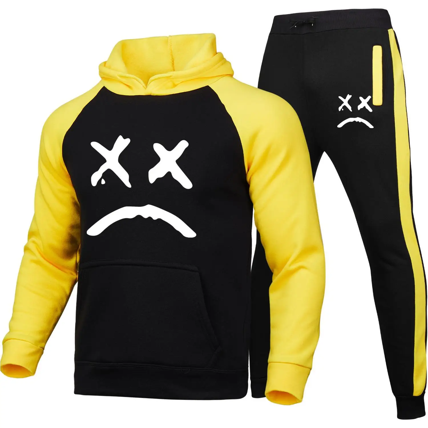 

Men's 2 Piece Tracksuit Set Hoodie and Pants Pullover Sportswear Casual Wear Size S-3XL