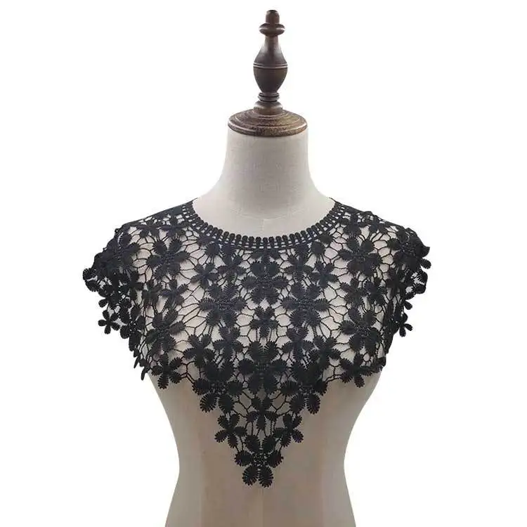 Вышивка с круглой горловиной для творчества искусственные Съемная воротники