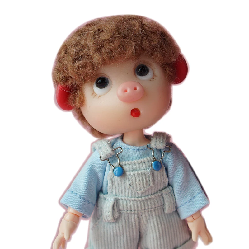 Ob11 детская одежда 1/12 bjd Кукла красивый узел Свинья с универсальным длинным