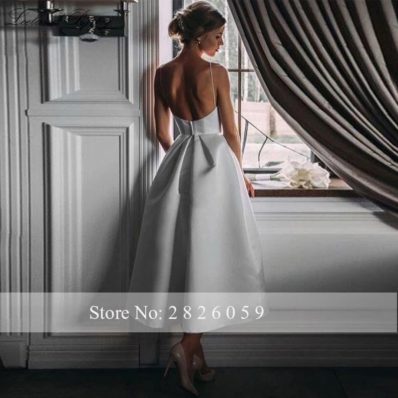 Платье Свадебное ТРАПЕЦИЕВИДНОЕ на тонких бретельках без рукавов с карманами |