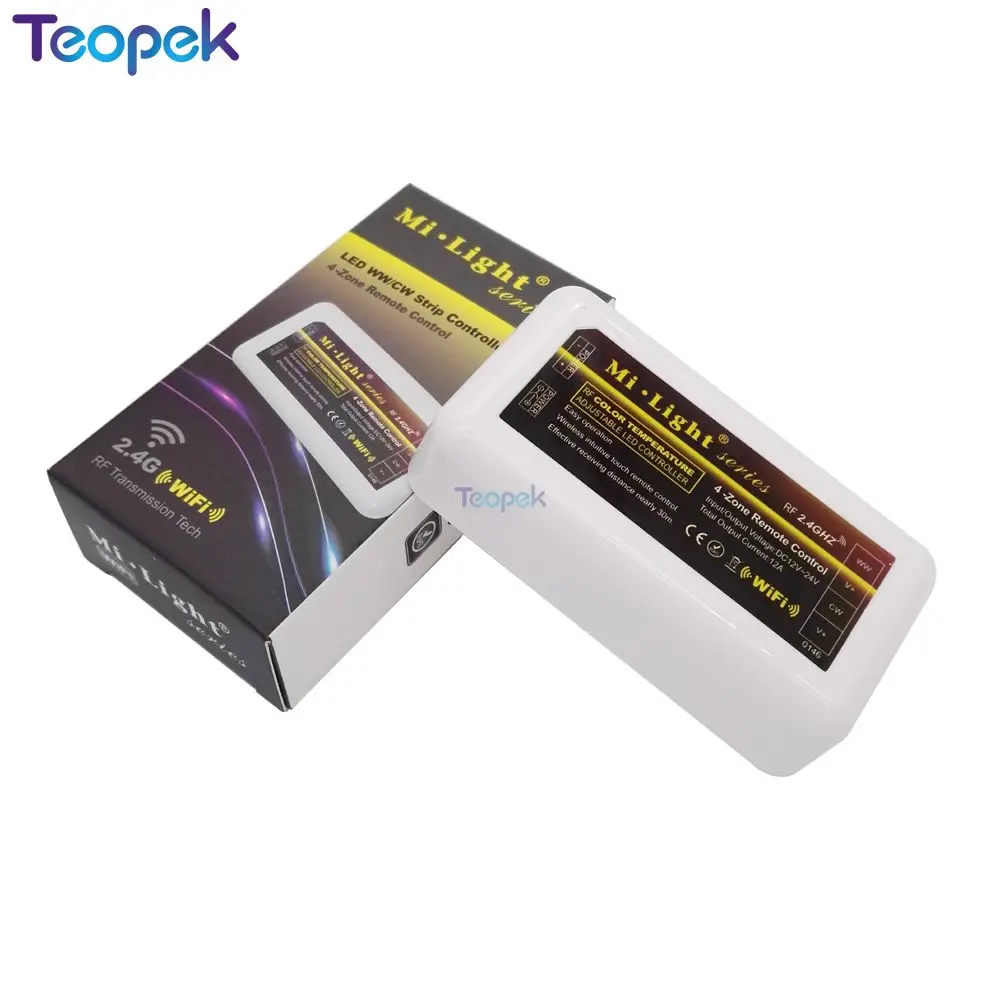 Беспроводной светодиодный контроллер Miboxer 2 4G для одноцветного диммера CCT RGB RGBW +