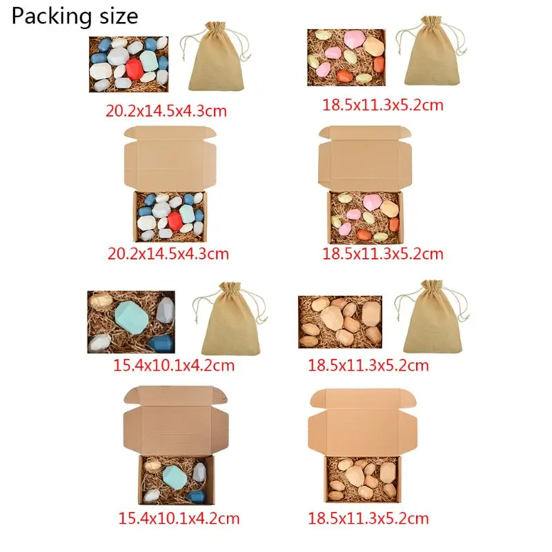 

Children's Wooden Colored Stone Building Block Educational Toy Creative Nordic Style Stacking Game Rainbow Wooden