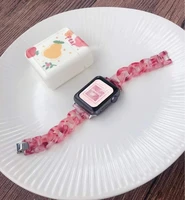 for apple iwatch6 transparent resin plastic watch5 cowboy chain strap newest 20mm 22mm watch watchband bracelet strap