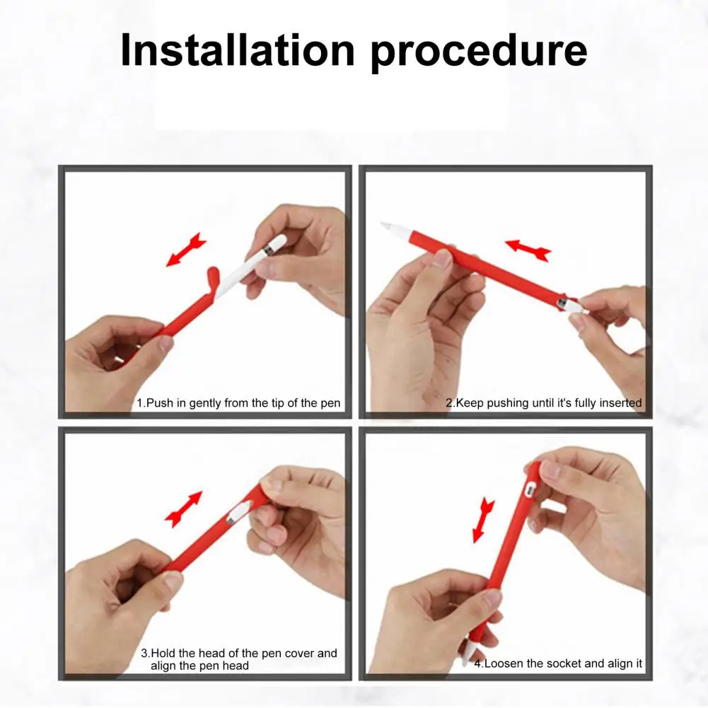 

Anti-scratch Soft Silicone Stylus Pen Protective Case Cover for Apple Pencil 2 Stylus Pen Protective Case Cover for Apple Pencil