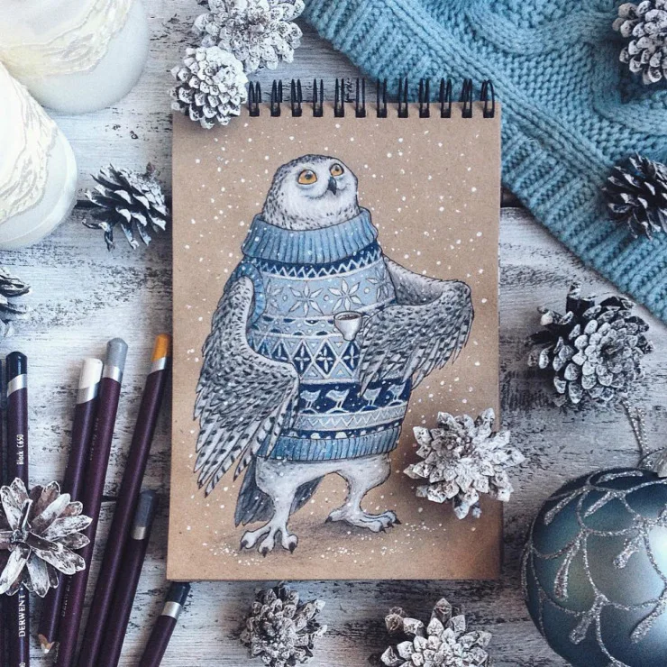 Набор для вышивки крестиком свитер с животными хлопковый дизайн 14ct льняная