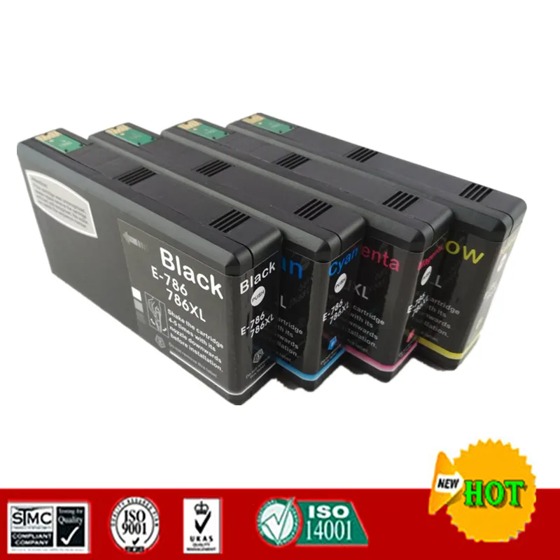 Совместимый чернильный картридж для Epson T7861 T786 T786XL Staff Pro WF 4630 4640 5110 5190 5620 5690 и т.