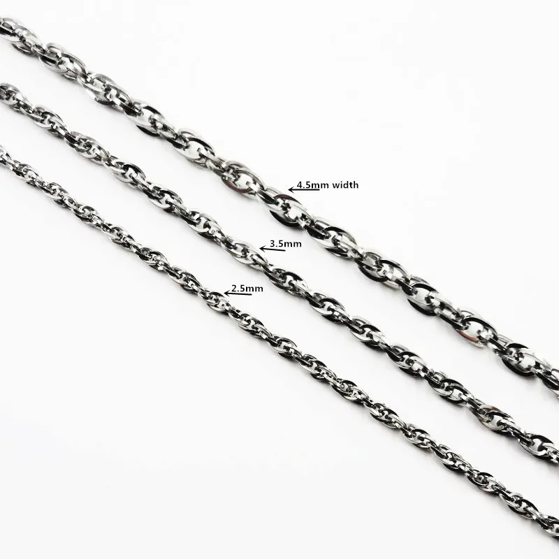 40-90 см Двойная Цепочка из нержавеющей стали для женщин модные мужские ювелирные